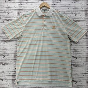 Peter Millar Summer Comfort Polo Striped Shirt Poipu Bay Golf Club Hawaii Mens L